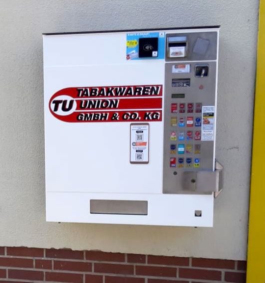 Zigarettenautomat im Außenbereich